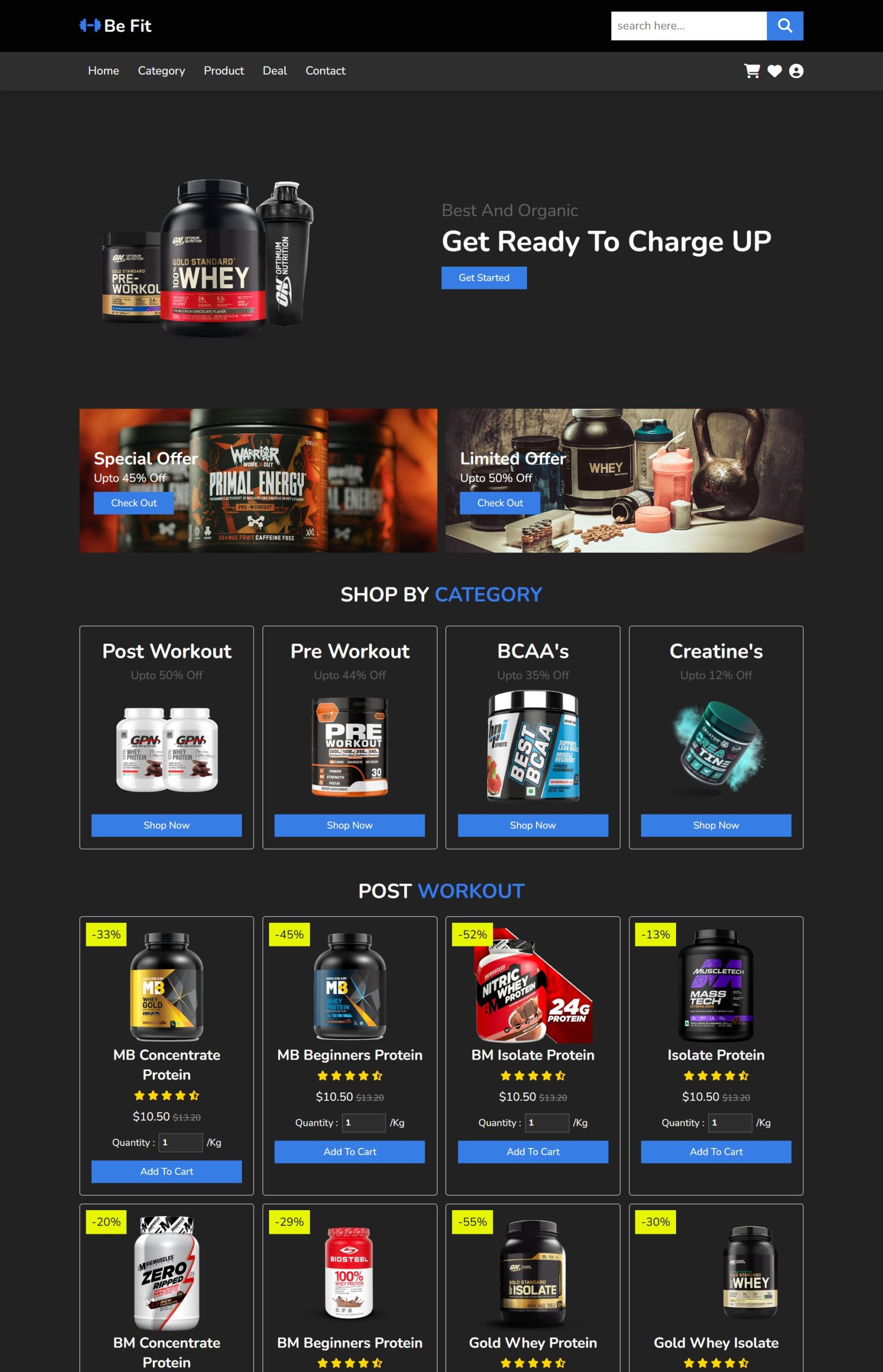 ecommerce website template free download, gym suppliment ecommerce website template, free website template