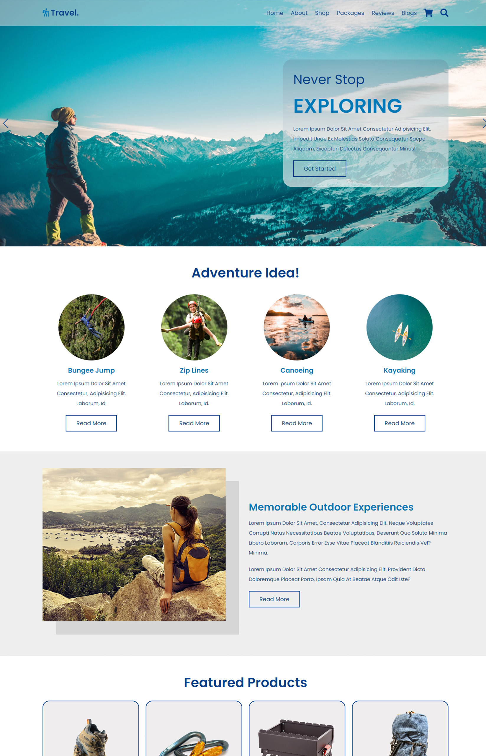 free travel agency website template, free template download, free website template
